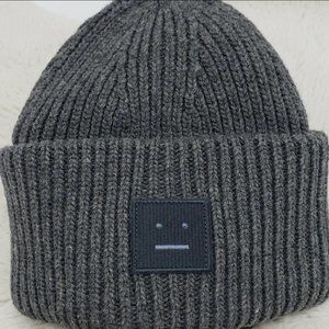 NEW Acne Studio Dark Grey Hat Beanie